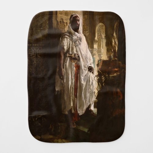 Moorish Chief African Art Painting Portrait Burp Cloth