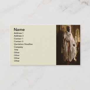 Moorish Chief African Art Painting Portrait Business Card