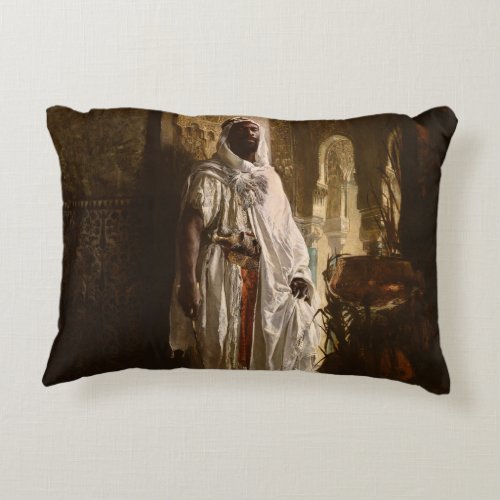 Moorish Chief African Art Painting Portrait Decorative Pillow