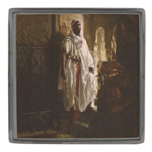Moorish Chief African Art Painting Portrait Gunmetal Finish Lapel Pin