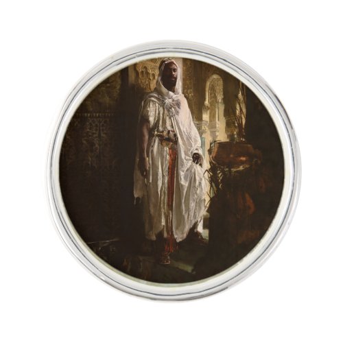 Moorish Chief African Art Painting Portrait Lapel Pin