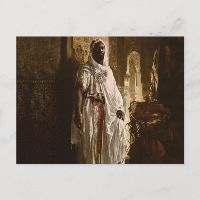 Moorish Chief African Art Painting Portrait Postcard (Front)