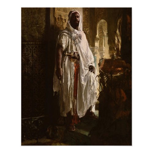 Moorish Chief African Art Painting Portrait Poster