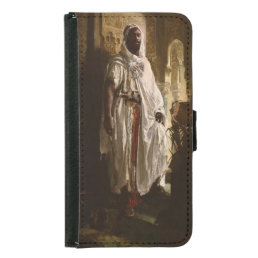 Moorish Chief African Art Painting Portrait Samsung Galaxy S5 Wallet Case