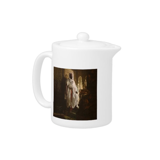 Moorish Chief African Art Painting Portrait Teapot (Left)