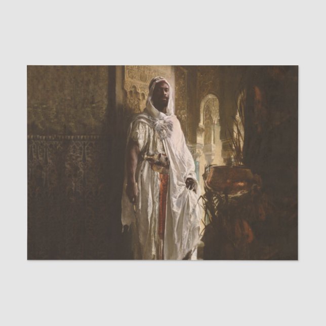 Moorish Chief African Art Painting Portrait Tissue Paper (Front)