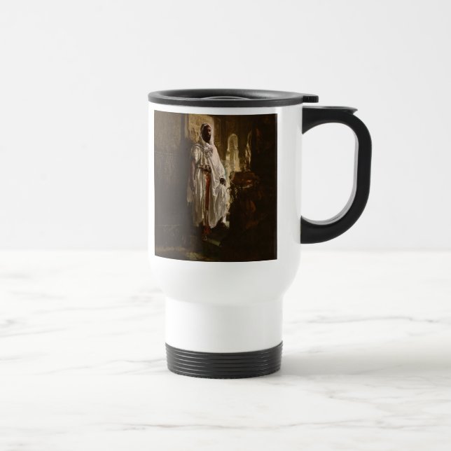 Moorish Chief African Art Painting Portrait Travel Mug (Right)
