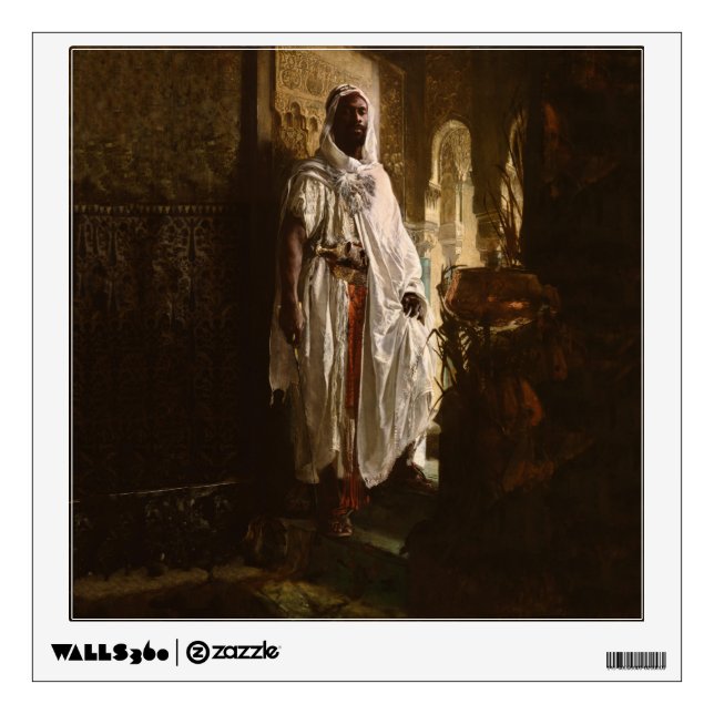 Moorish Chief African Art Painting Portrait Wall Sticker (Front)