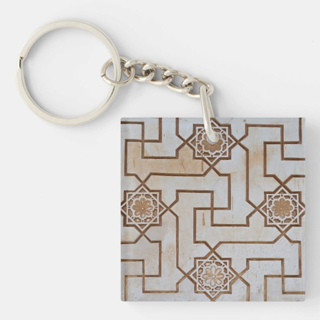 Moorish Geometric Pattern Keychain (Front)