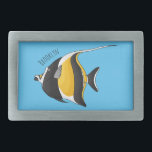 Moorish idol fish cartoon illustration  belt buckle<br><div class="desc">Moorish idol fish cartoon illustration</div>