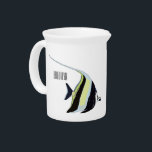 Moorish idol fish cartoon illustration beverage pitcher<br><div class="desc">Moorish idol fish cartoon illustration</div>