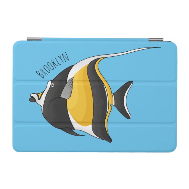 Moorish idol fish cartoon illustration  iPad mini cover (Horizontal)