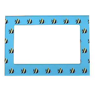 Moorish idol fish cartoon illustration magnetic frame