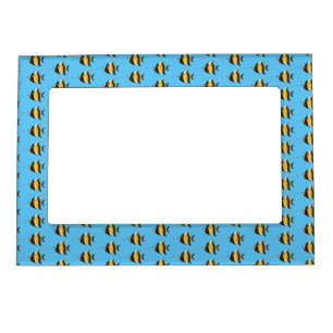 Moorish idol fish cartoon illustration magnetic frame