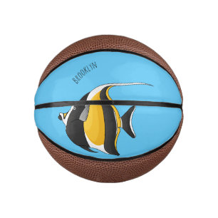 Moorish idol fish cartoon illustration  mini basketball