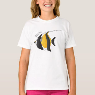 Moorish idol fish cartoon illustration  T-Shirt