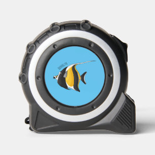 Moorish idol fish cartoon illustration tape measure