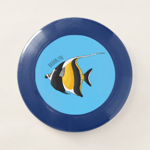 Moorish idol fish cartoon illustration  Wham-O frisbee