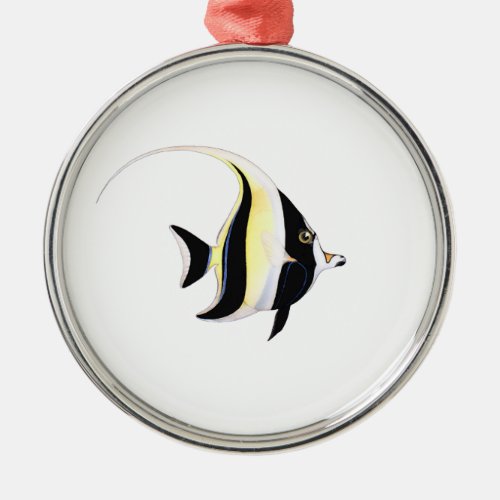 Moorish Idol Fish Metal Ornament