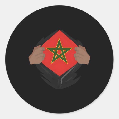 Moorish In My Dna Proud Moors Flag Proud Moorish M Classic Round Sticker