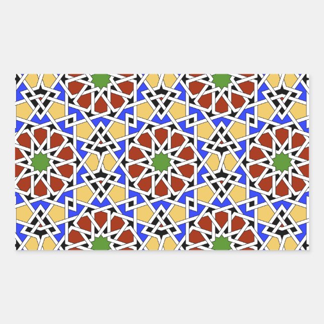 Moorish tile Rectangle Sticker (Front)