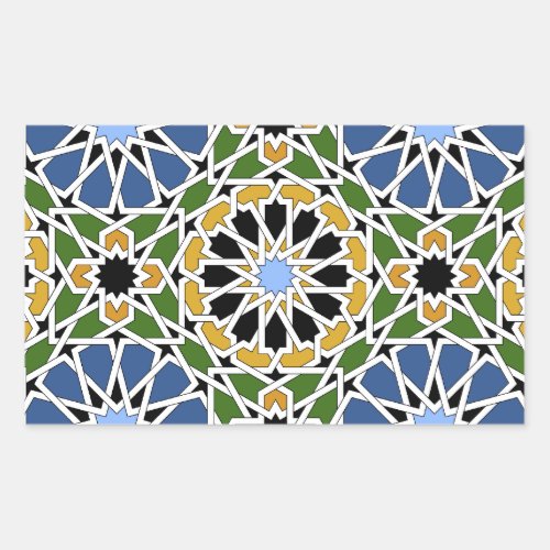 Moorish tile Rectangle Sticker