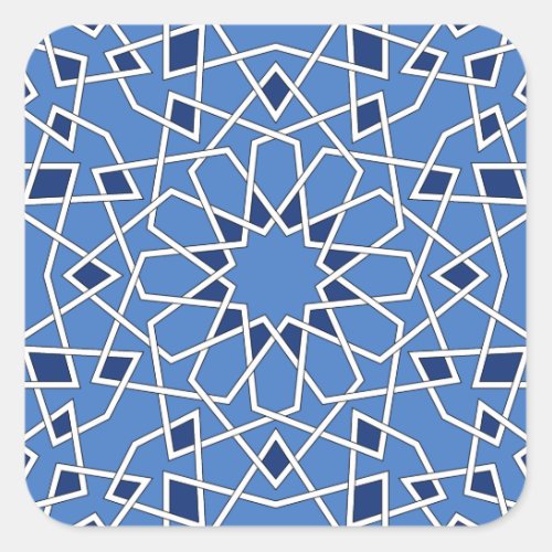 Moorish tile Square Sticker