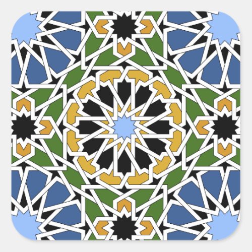 Moorish tile Square Sticker