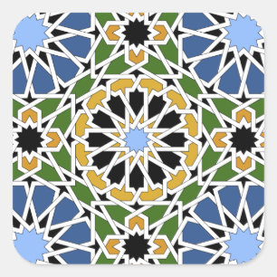 Moorish tile Square Sticker