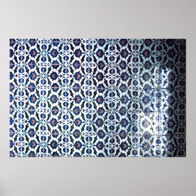 Moorish tile, the Palace, Sintra, Portugal Poster (Front)