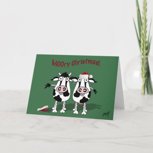 MOOry Christmas and a Happy MOO Year Holiday Card