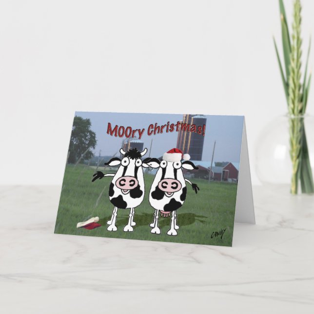 MOOry Christmas! Holiday Card (Front)
