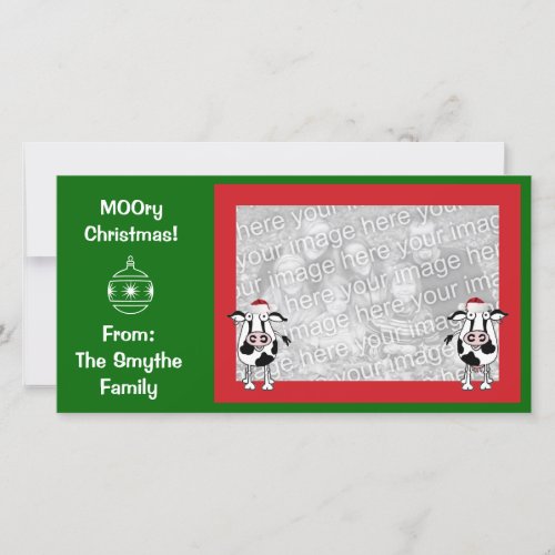 MOOry Christmas Photo card Holiday Card