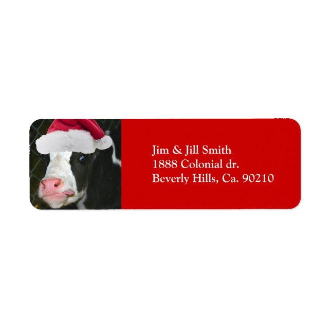 Moory Cow Christmas Label (Front)