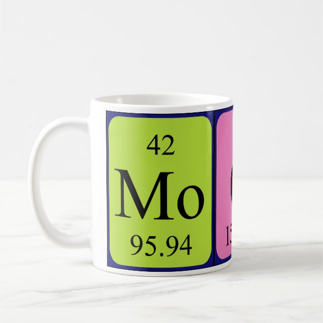Moos periodic table name mug (Left)