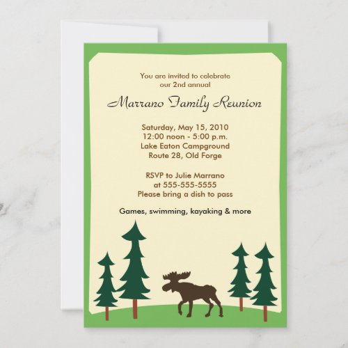MOOSE Adirondack Lodge 5x7 Party Invitation