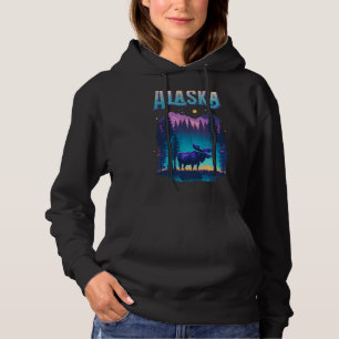 Moose Alaska Vacation Moose Alaska Yukon Moose Hoodie