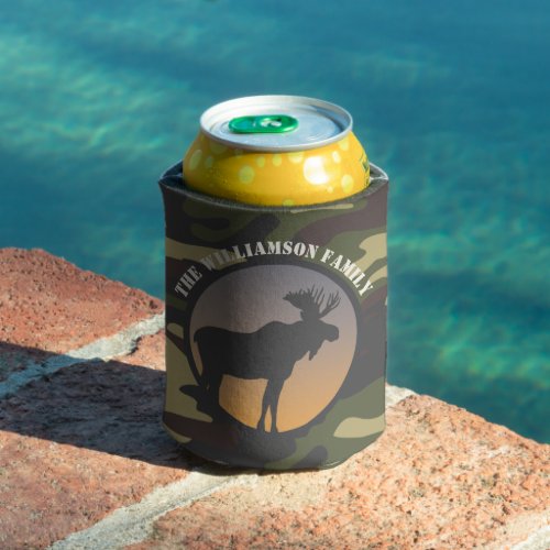 Moose and Camo Can Cooler