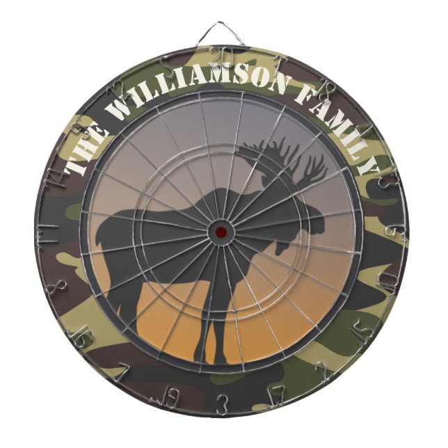 Moose and Camo Dart Board (Front)
