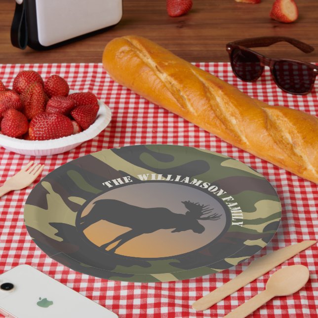 Moose and Camo Paper Plates (Picnic)