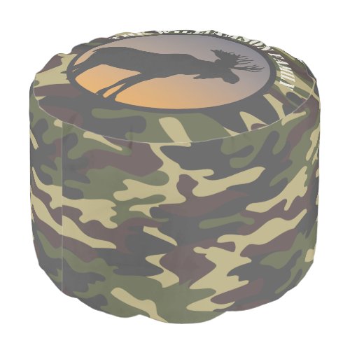 Moose and Camo Pouf