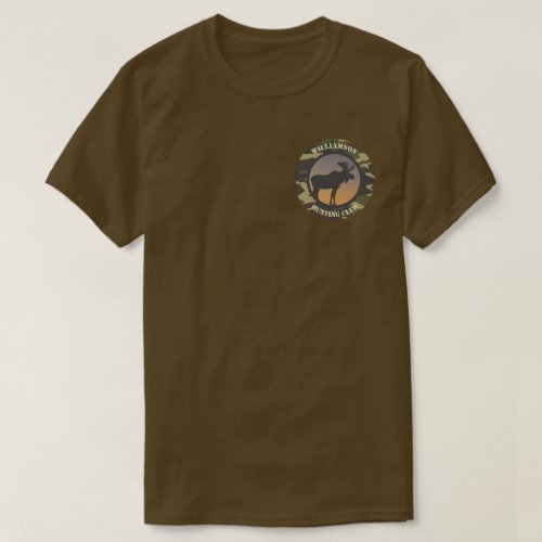 Moose and Camo Round Design T_Shirt