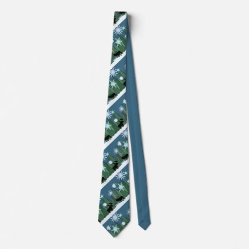 Moose and Elk Winter Holiday Neck Tie