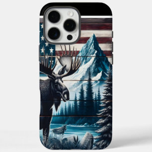 Moose And Mountain Art iPhone 16 Pro Max Case