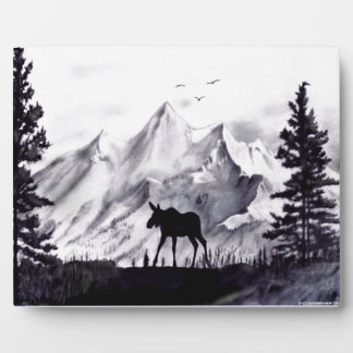 Moose and Mountains Plaque