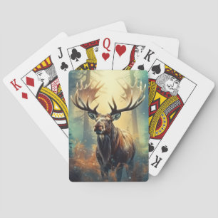 Moose Animal Wildlife Wilderness Colorful Wall Art Poker Cards