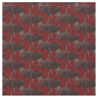Moose Art Fabric Wildlife Fabric Cotton or Poly