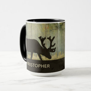 Moose Art Graphic Personalize Mug