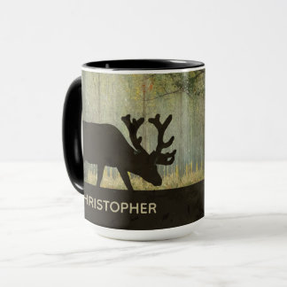 Moose Art Graphic Personalize Mug