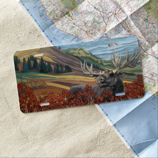 Moose Art License Canadian Wildlife License Plate